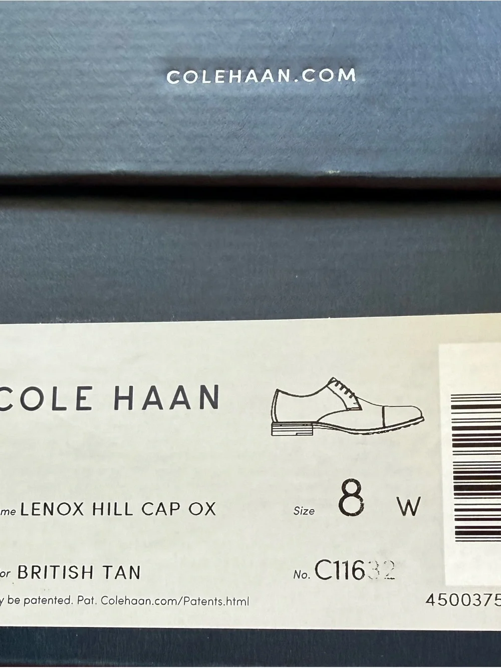Cole Haan Tan Leather Cap-Toe Oxfords
